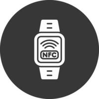 Nfc Glyph Inverted Icon vector