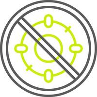 Prohibited Sign Line Two Color Icon vector