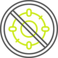 Prohibited Sign Line Two Color Icon vector