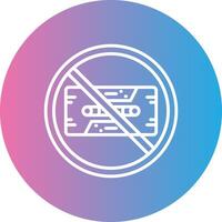 Prohibited Sign Line Gradient Circle Icon vector