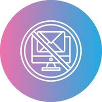 Prohibited Sign Line Gradient Circle Icon vector