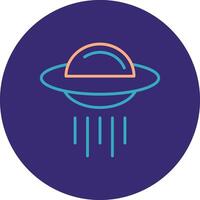 Ovni Line Two Color Circle Icon vector