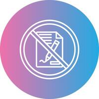 Prohibited Sign Line Gradient Circle Icon vector