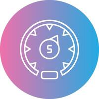 Gauge Line Gradient Circle Icon vector