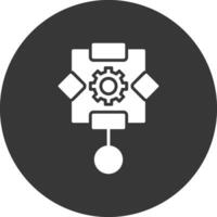 Algorithm Glyph Inverted Icon vector