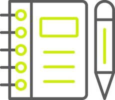 Notebook Line Two Color Icon vector