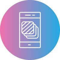 Layers Line Gradient Circle Icon vector