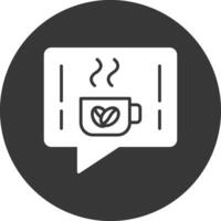 Chat Glyph Inverted Icon vector