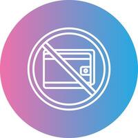 Prohibited Sign Line Gradient Circle Icon vector