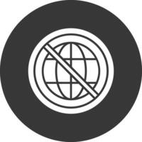 Prohibited Sign Glyph Inverted Icon vector