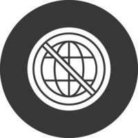 Prohibited Sign Glyph Inverted Icon vector