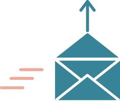 Mail Glyph Two Color Icon vector