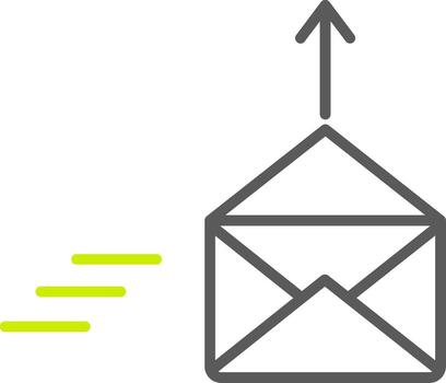 Mail Line Two Color Icon vector