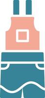 Dungarees Glyph Two Color Icon vector