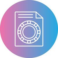 Ball Bearing Line Gradient Circle Icon vector