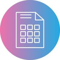 Grid Line Gradient Circle Icon vector