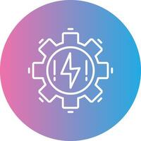 Electrical Line Gradient Circle Icon vector