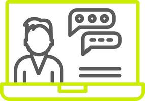 Education Chat Line Two Color Icon vector