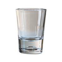 Empty glass tumbler on transparent background png