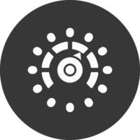 Dial Glyph Inverted Icon vector