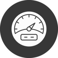 Gauge Glyph Inverted Icon vector