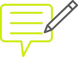 Blog Line Two Color Icon vector