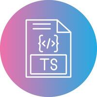 Ts Line Gradient Circle Icon vector