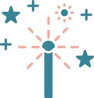 Sparkler Glyph Two Color Icon vector