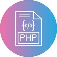 Php Line Gradient Circle Icon vector