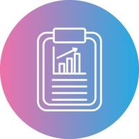 Analytics Line Gradient Circle Icon vector