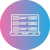 Tareas línea degradado circulo icono vector