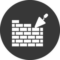 Brickwall Glyph Inverted Icon vector