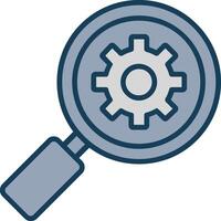 Search Optimization Line Filled Grey Icon vector