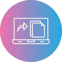File Line Gradient Circle Icon vector