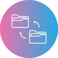 Folder Line Gradient Circle Icon vector