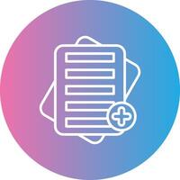 Notes Line Gradient Circle Icon vector