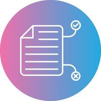 Tasks Line Gradient Circle Icon vector