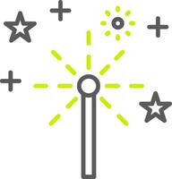 Sparkler Line Two Color Icon vector