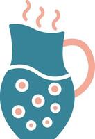 Jug Glyph Two Color Icon vector