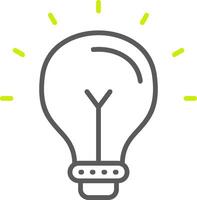 Lightbulb Line Two Color Icon vector