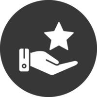 Star Glyph Inverted Icon vector