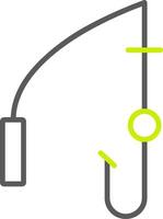 Rod Line Two Color Icon vector