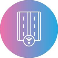 Motorway Line Gradient Circle Icon vector