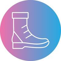 Boot Line Gradient Circle Icon vector