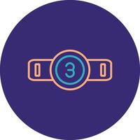 Belt Line Two Color Circle Icon vector