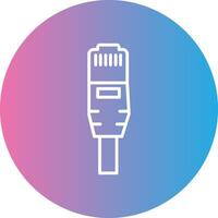 Ethernet Line Gradient Circle Icon vector