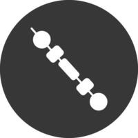 Skewer Glyph Inverted Icon vector