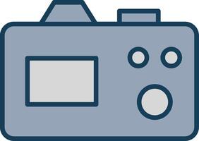 Camera Line Filled Grey Icon vector