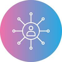 Networking Line Gradient Circle Icon vector