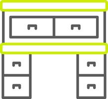 Bureau Line Two Color Icon vector